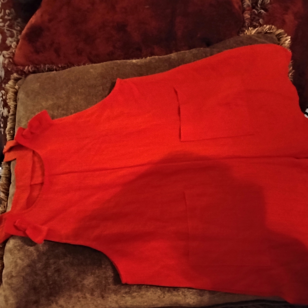Vibrant Red Overalls Shorts